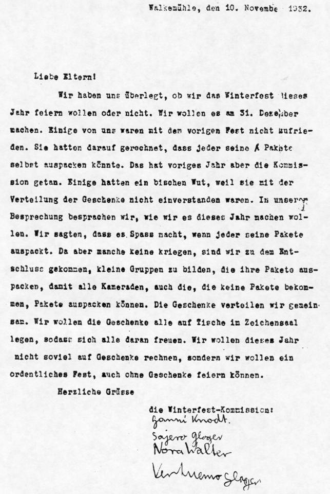 Brief an Eltern
